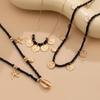 European-American Beach Pearl & Starfish Charm Necklace Set