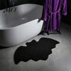 Easy To Clean Area Rug Spider Web Bath Mat, Halloween Gothic Bathroom Rug, Non-slip Washable Laundry Room Black Bat for Home Entrance Bedroom