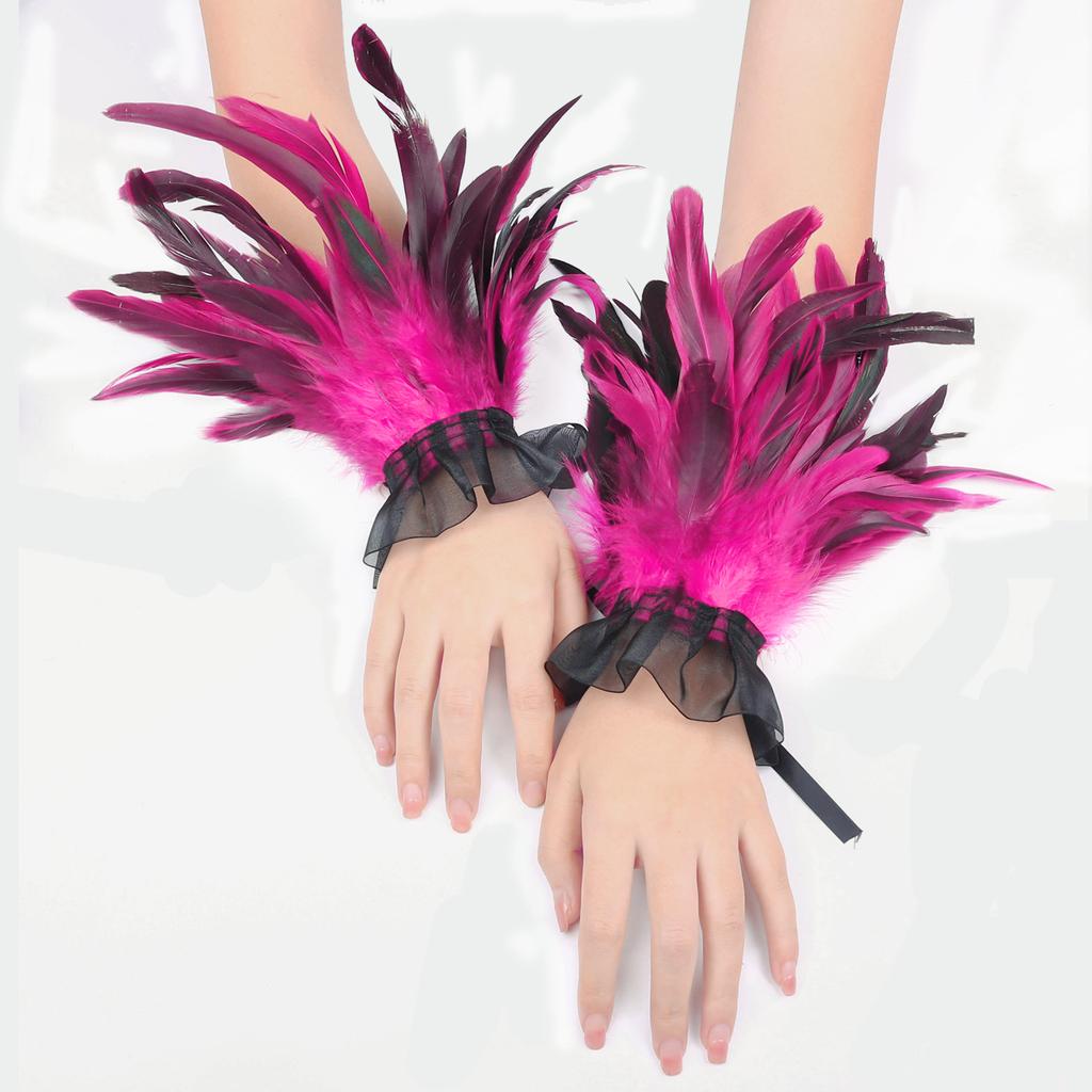 Kleiderdekoration, Handaccessoires, Chiffongarn, Federarmbänder und Ärmel, Party- und Tanzverkleidung, Vielseitige Handschuhaccessoires