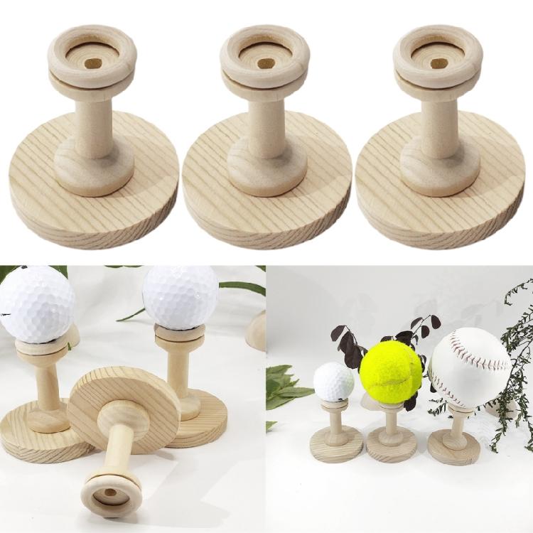 3Pcs Golf Tennis Ball Support Bracket Baseball Display Stand Wood Baseball Holder Softball Baseball Accessories Enduring