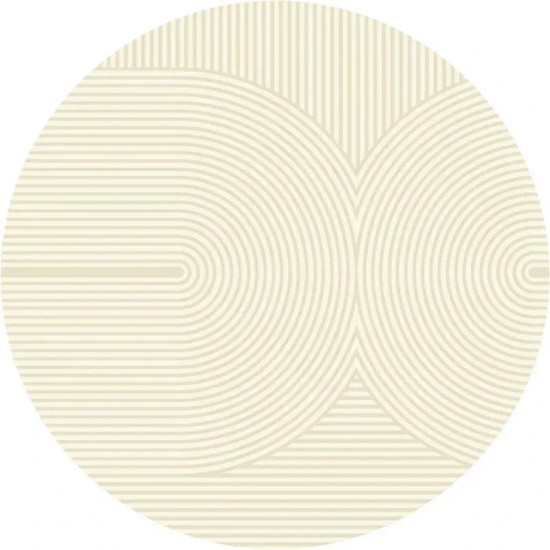 Moderner abstrakter geometrischer Musterdruck Runder Teppich Ins Style Teppich für Wohnzimmer Sofa Couchtisch Dekor Rutschfeste Bodenmatte