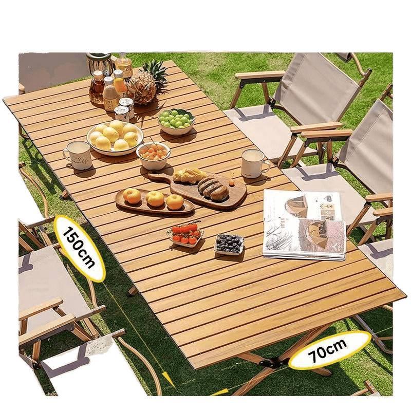 Portable Outdoor Folding Camping Table & Chairs Set – Roll-up Picnic & Stall Equipment