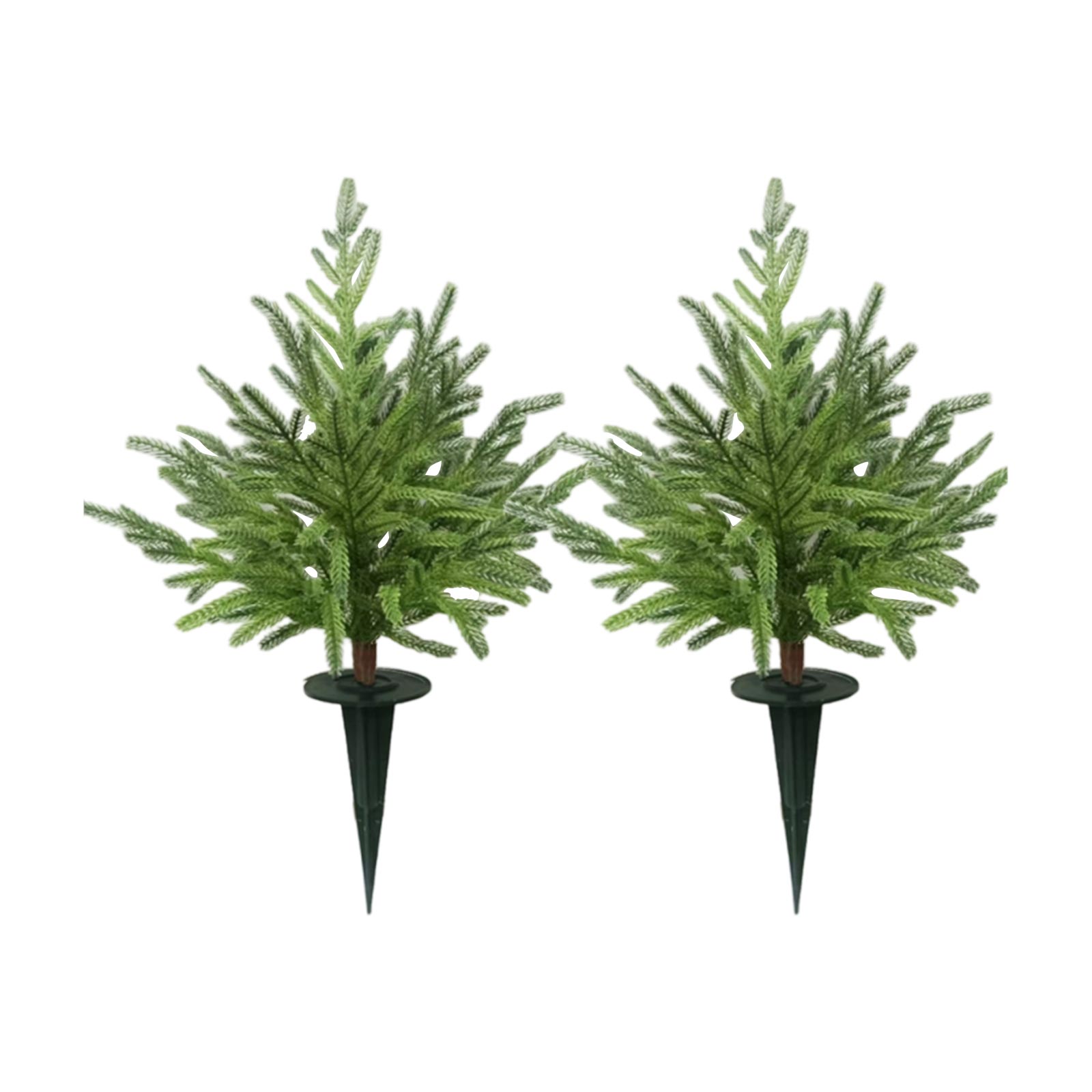 

2 шт. Искусственное и шаровидное дерево, вставка в грунт, зеленое растение, искусственное дерево One Size