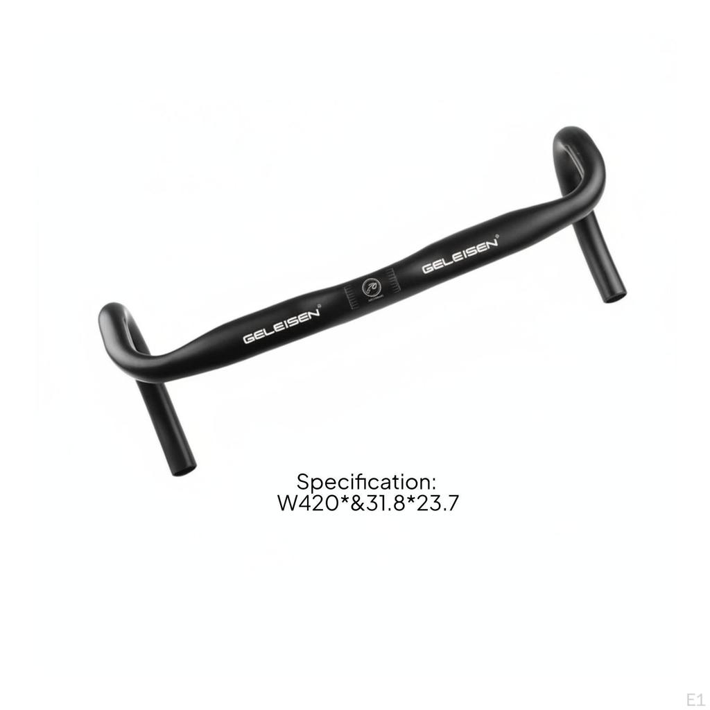 Flared Drop Handlebar Matte Black Bar 31.8 Mm Clamp