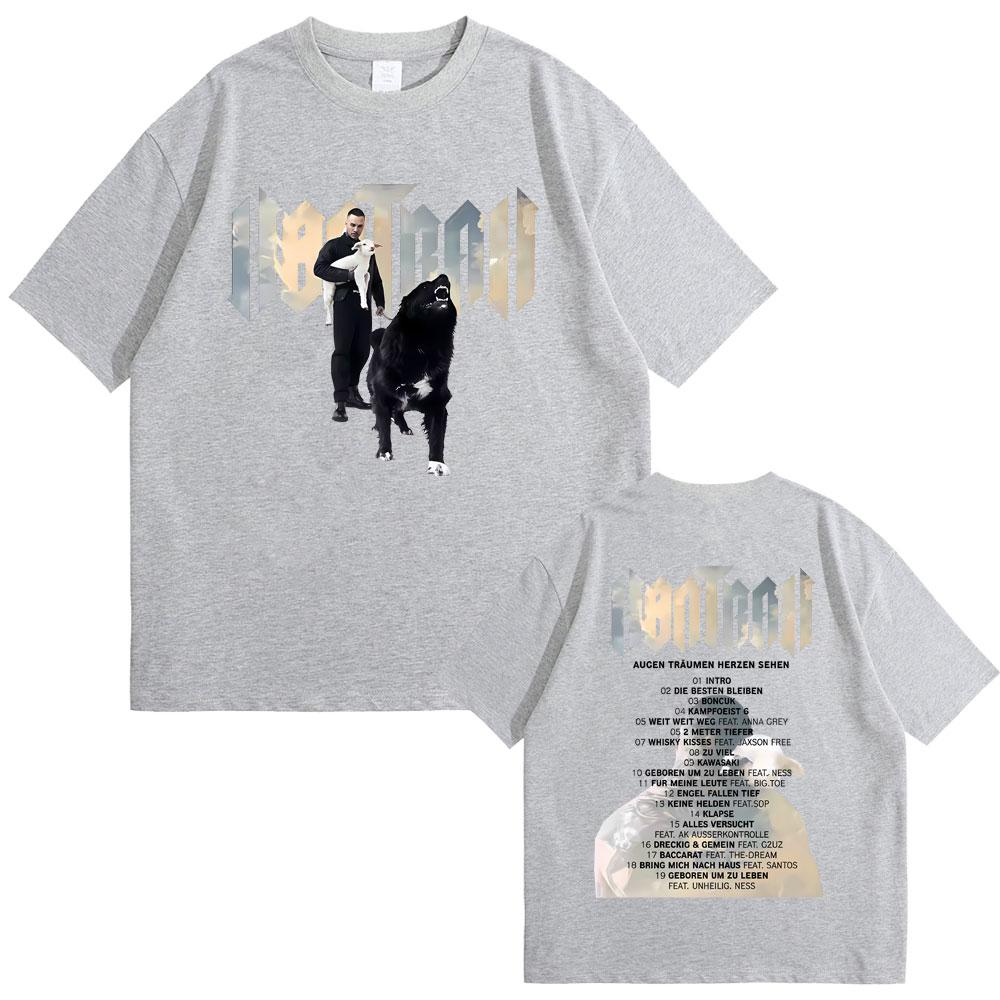 Rapper Kontra K Augen Traumen Herzen Sehen Album Graphic Tshirt Men Women Hip Hop Fashion Pop Music T Shirt Man Cotton Tshirts