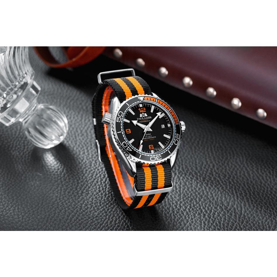Paulareis Fully Automatic Mechanical Luminous Classic Canvas Strap Men's Watch