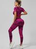 Seamless Tie-Dye Yoga Set: Beautiful Back Sports Bra & High-Waist Peach-Lifting Leggings for Women