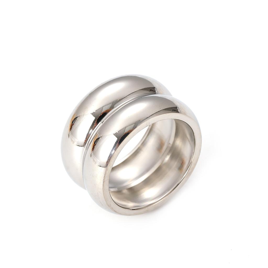 Exaggerated Design Feeling Stacked Ring, Titanium Steel Does Not Fade Ins Wind Element Ring, Advanced Feeling Finger Decoration