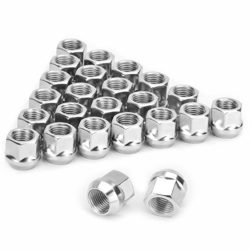24 PCS Lug Nuts  M14x2 Open End Cone Seat Bulge Acorn Lug Nuts For   Ford  F150 2000-2014 / Expedition/Lincoln Navigator