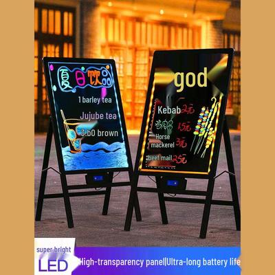 Rechargeable LED Fluorescent Chalkboard: Wall-Mounted, Flashing, Handwritten Signage for Shops & Stalls
