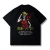 Original Japanese Anime ONE PIECE Peripheral Luffy Shortsleeved Tshirt Unisexs Summer Printing Large Size Parentchild Clothing