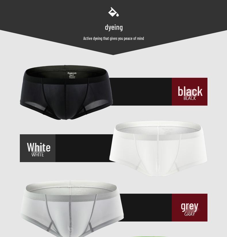 Herren Nylon 3D Beutel Boxer Briefs - Atmungsaktiv & Bequem Unifarbend
