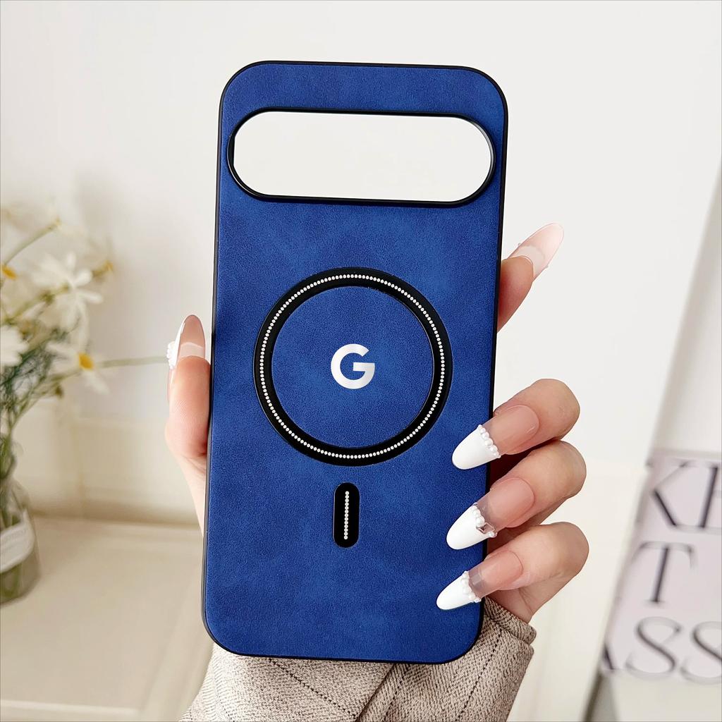 Luxury Business Leather for Magsafe Phone Case for Google Pixel 10 9 8 7 Pro XL 8A 7A Magnetic Wireless Charging Protect Cover