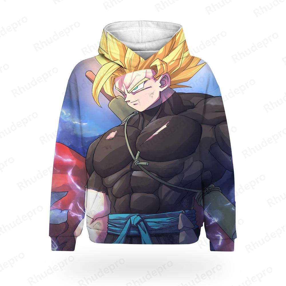 Boy Clothes Men Goku Harajuku Style Vegeta High Street Dragon Ball Couple Outfit Gym Hoodie Man Long Sleeve Tee Tops 2025