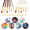 6pcs Paint Brushes Set Round and Flat Tips Artists Paintbrushes Nylon Hair Wooden Handle Art Supplies Gift for Children Adults Beginners for Acrylic