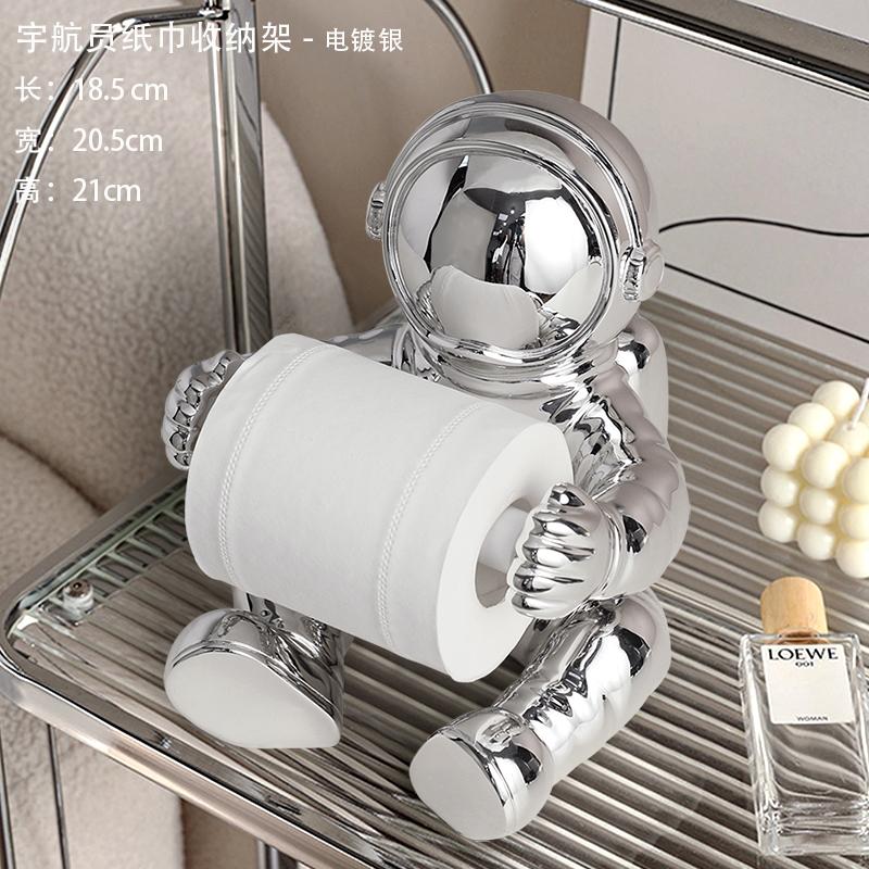 

Astronaut Tissue Holder Resin Tissue Holder Ornament Desktop Decoration Roll Paper Storage Rack Home Decoration Accessories