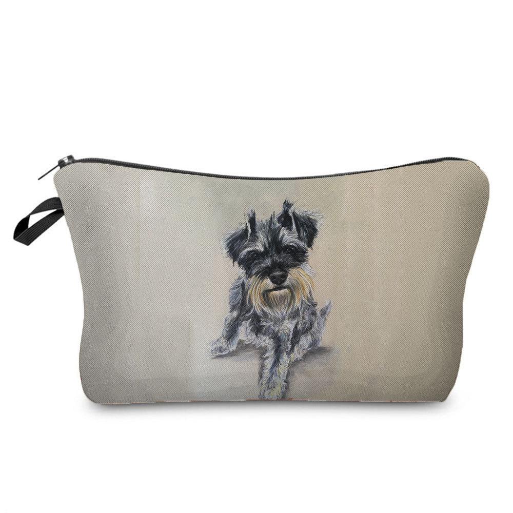 Women Dog Print Cosmetic Bag Toiletries Organize Travel Storage Case 6703 KTB