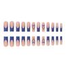 Long sparkling Enchantress blue Valentine's Day heart stripe simple brush European and American INS style hot girl wearing nail tips wholesale