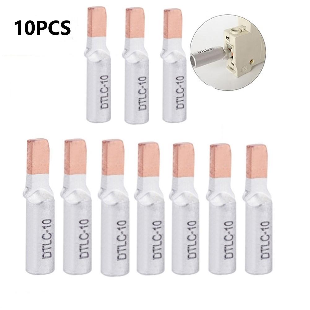 10pcs Copper Aluminum Cable Connectors Terminal 10-25mm DTLC Wire Terminal Cable Lugs Wiring Connector For Circuit Breaker