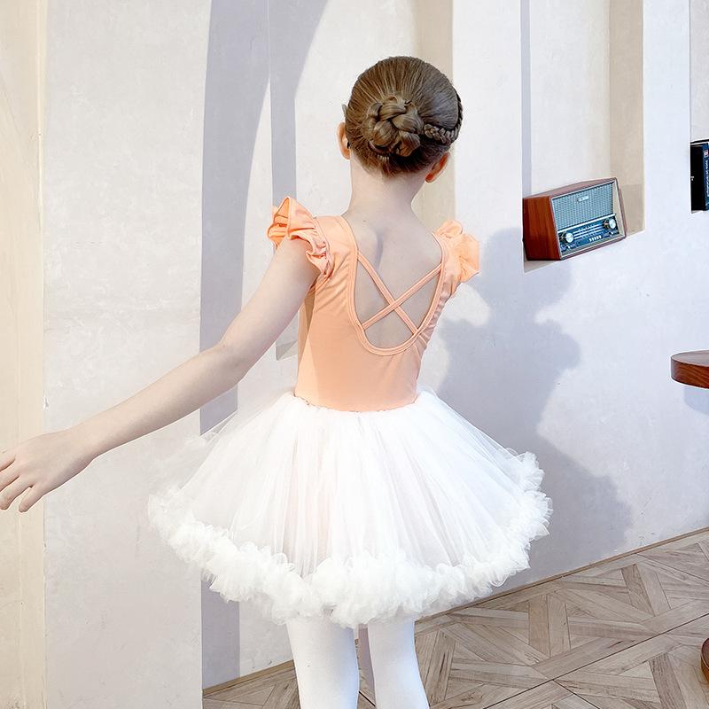 Children's Dance Clothing Autumn Girls Practice Clothing Sleeveless Grade Examination Chinese Dance Toddler Tutu Two-piece Set