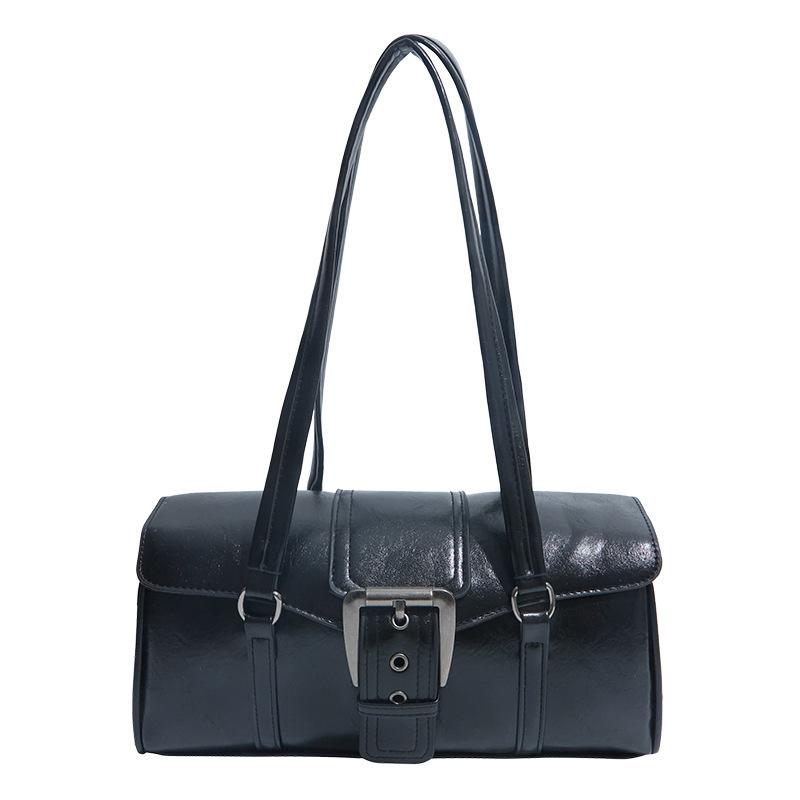 Модная деловая сумка через плечо в ретро-стиле, высококачественная и простая однолямочная сумка чёрный