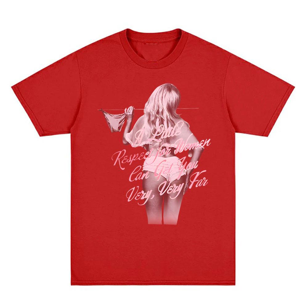 Sabrina Carpenter A Little Respect for Women T-SHIRT 2025NEW Album Summer 100%Cotton High Quality Tshirt Singer's Same Style