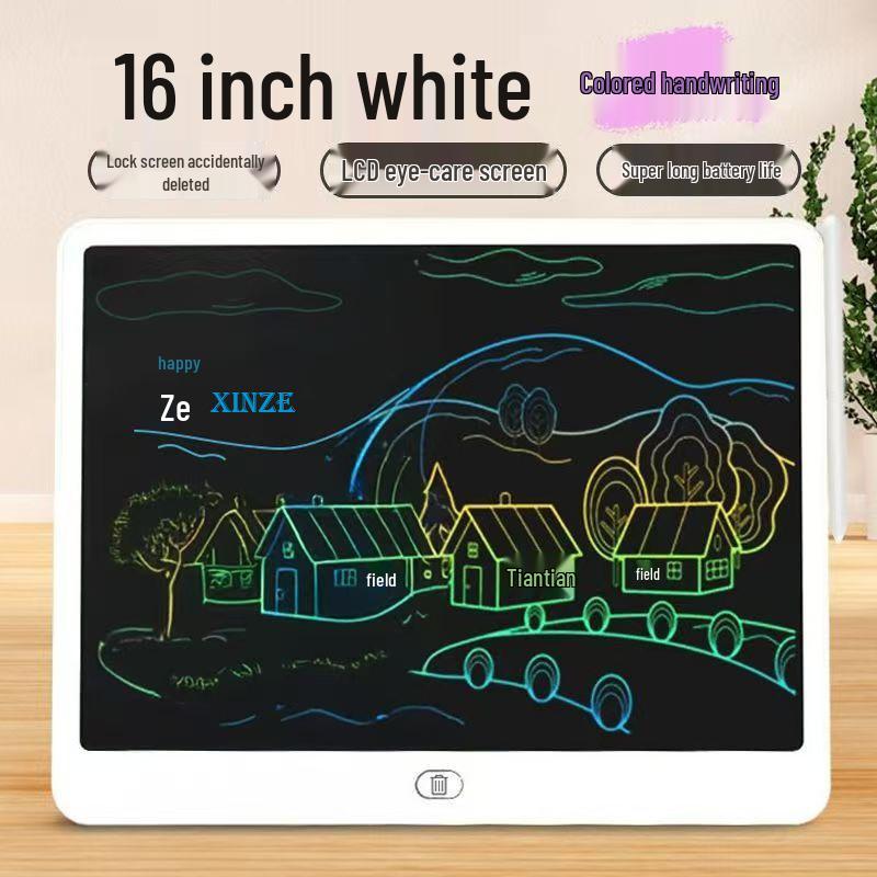 Children's LCD Vertical & Horizontal Writing Tablet - Drawing & Writing Board with European Standard Qualification.