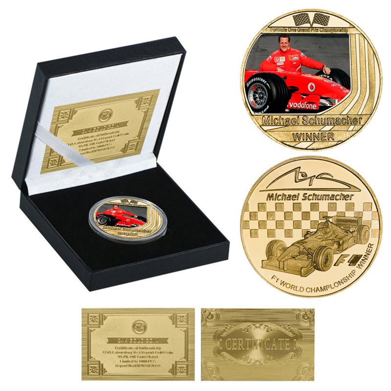 Racing Driver Commemorative Coin Collection Commemorative Medal Metal Crafts Badge Medal Graduation Season