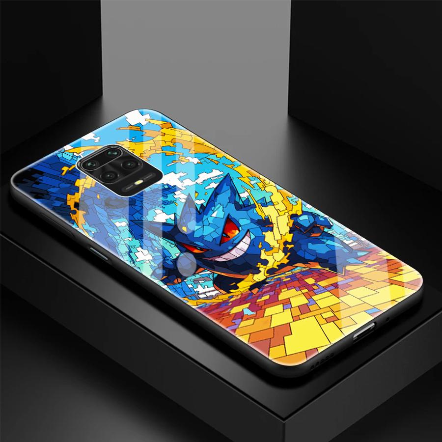 Glass Case for Xiaomi Redmi Note 15 14 Pro 11 A1 12 13 10 10S A2 Plus A5 12S Luxury Phone Cover Cute Pikachu Pokemon