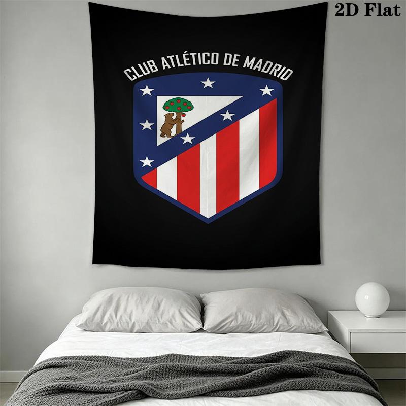 Club Atltico De Madrid Crest Threepiece Set 1 Duvet Cover 2 Pillowcase Without Core Bedding Set Soft And Comfortable