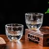 Copa de Licor con Lámina de Oro 50ml/15ml Lujosa Copa de Vino de Fondo Grueso Elegante Copa de Baijiu con Forma de Diamante Exquisitas Tazas de Brandy Whisky