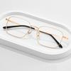 New Eyeglass Frame Men Anti Blue Light Business Metal Square Flat Light Mirror Ultra Light Comfortable To Wear Fashion Glasses