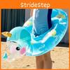 Cartoon Elephant Inflatable Swimming Ring For Children Thickened Pvc Swim Ring With Sponge Bottom