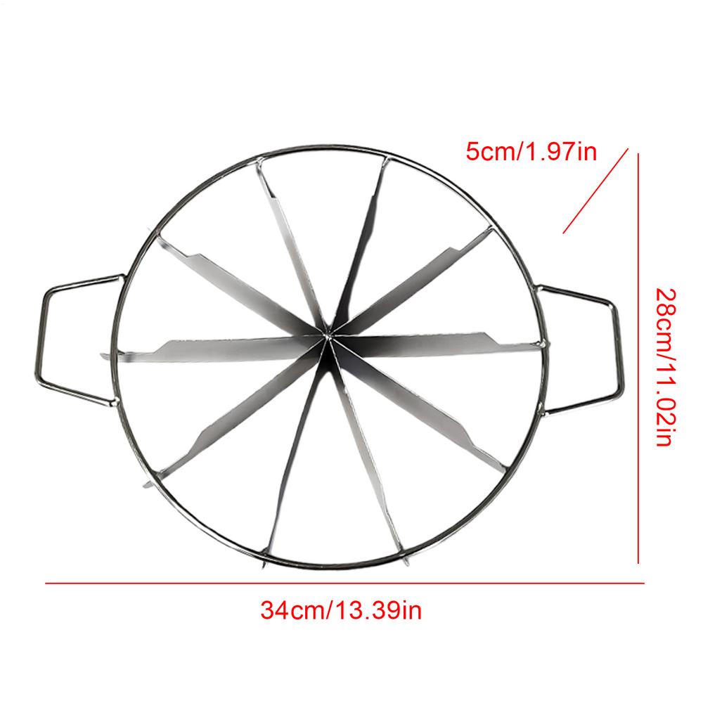 Stainless Steel Cake Cutter Slicer Pie Cutter Equal Portion Marker Round Bread Divider Pastry Cheese Pizza Cutting Press Tool