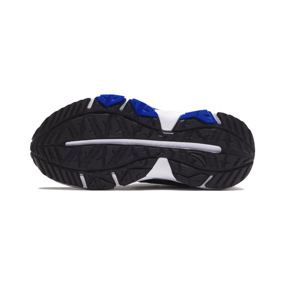 Anta Kids Round Toe Velcro Shock Absorbing Wear Resistant Low Top Running Shoes Kids Sneakers Black 312349906-2