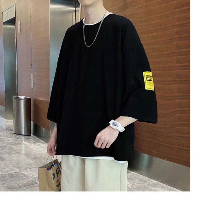 Men's 2023 Trendy Seven-Sleeve Short-Sleeve Loose T-Shirt
