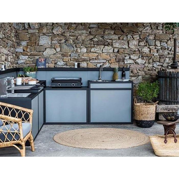 Gasplancha FORGE ADOUR Basis 60 Emaillierter Stahl - 2 Brenner - Für 10 Personen