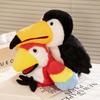 Neu 6 stil Toucan Handpuppe Plüsch Spielzeug Kindergarten Leistung Hand Control Toucan Papagei Weißkopfseeadler Pfau Eule Flamingo