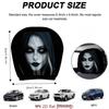 2 Stuks Spook Auto Hoofdsteunhoezen 2D Stretch Nekkussenhoes Donkere Stijl Hoofdsteunhoezen Universele Pasvorm