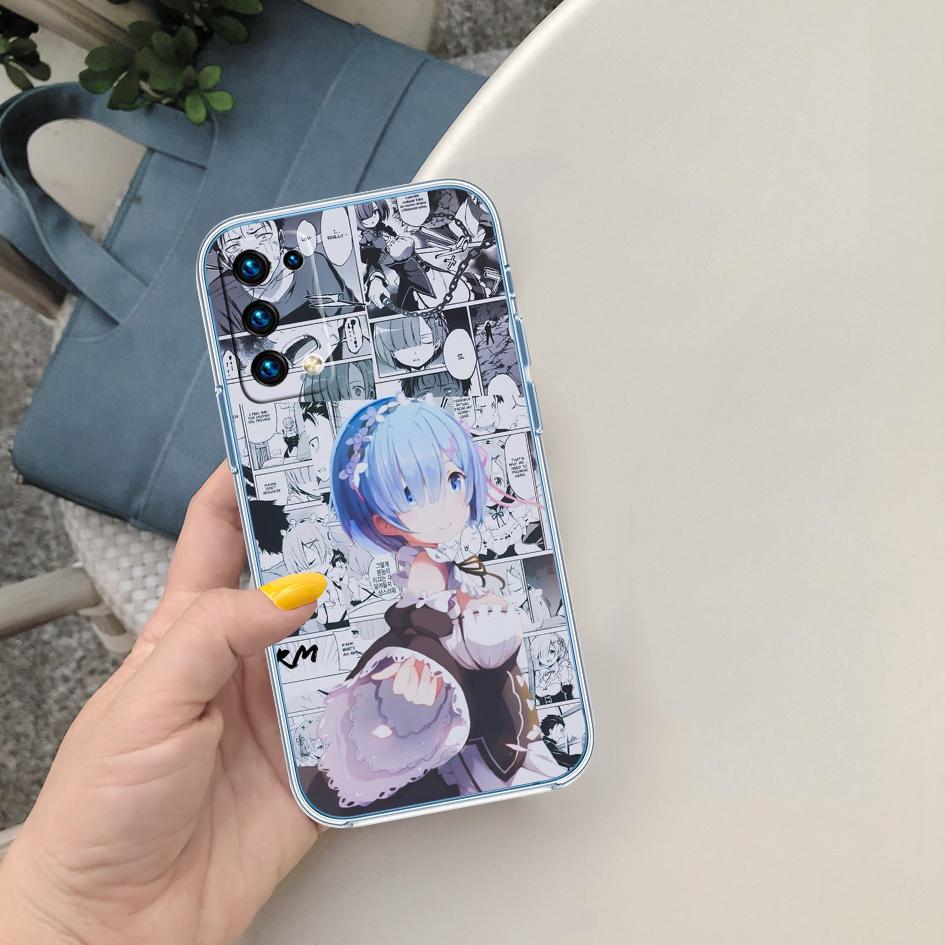 CJ48 Emilia Re Zero Ram Rem Soft Shell Transparent Phone Case for Motorola Moto G7 G8 G9 G84 G85 G73 G24 G15 Z2 Play Power Plus