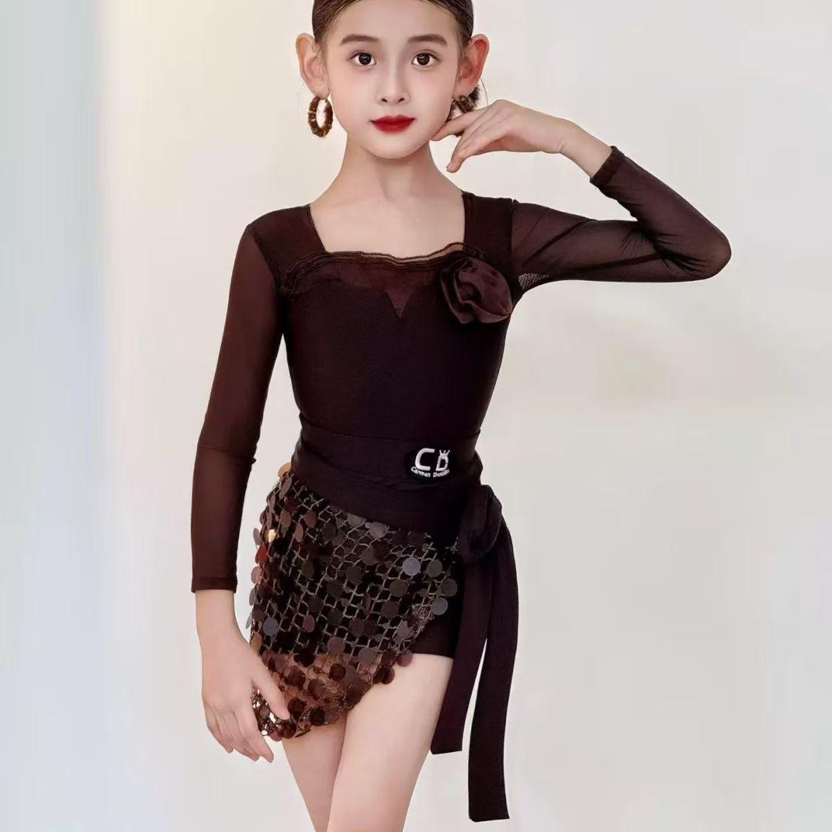 

latin american dance dress latin dance suit latin competition dress dancing brazilian dancer costume dance outfit brown 180