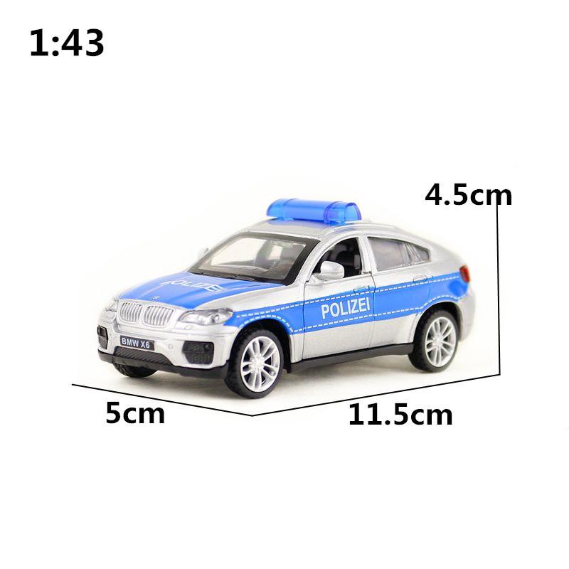 Police Simulation Alloy Car Model Children Toy For Collection Play And