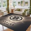 Boston Bruins Design Crystal Velvet Rug Soft Decorative Mat for Bedroom Entrance