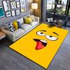 Funny Silly Face Yellow Carpet Suitable As a Non-slip Mat for the Living Room or Bedroom Sofa