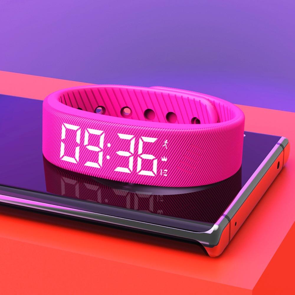 LED Digital Smart Armband Fitness Tracker, Wasserdichter Sport Schrittzähler, Vibrationswecker Armband für Kinder Männer Frauen