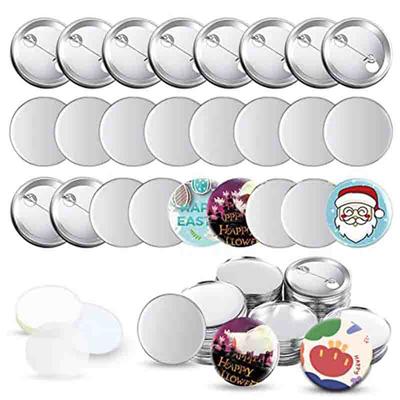 A96K-100 Sets Blank Button Making Supplies 58Mm/2.25 Inch Metal As Shown For Button Maker Machine Round Badge Pin Button Parts