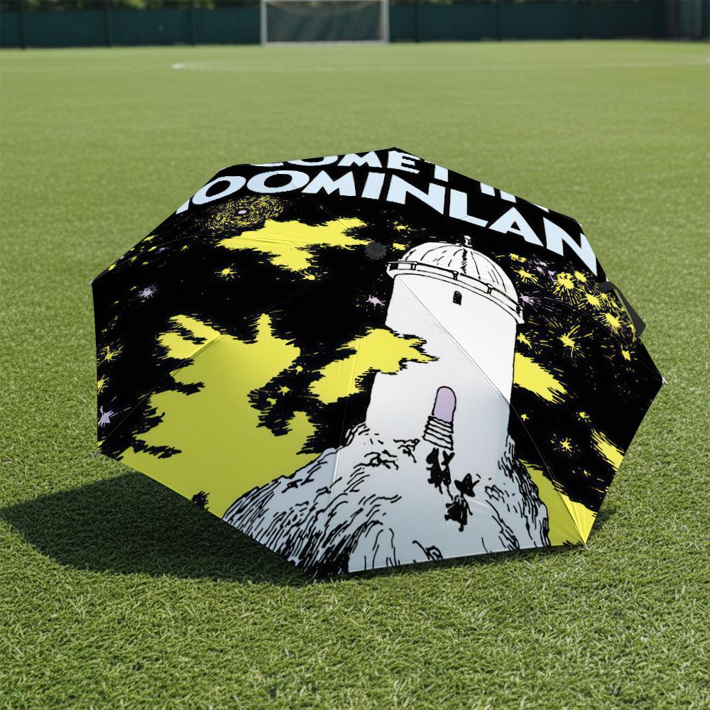 

1 PC Automatic Folding Umbrella-Comet in Moominland Pattern, Portable & Foldable Design with 8 Ribs, Christmas Birthday Gifts