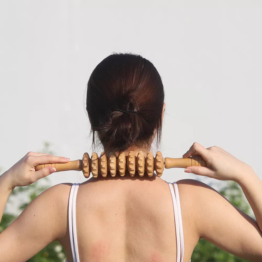 Solid Wood Gua Sha Set: Facial, Leg, and Body Massage Tools