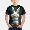 Summer Cartoon Children's 3D Printed T-shirt Cool Boy Fun Animal Sports Leisure Comfortable Short Sleeve T-shirt