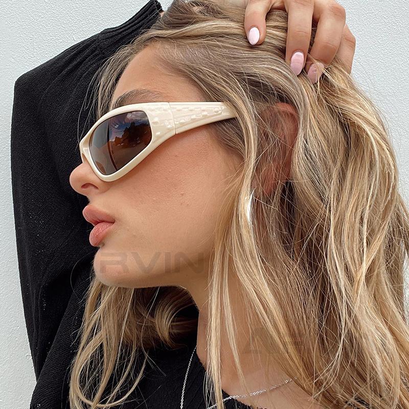 Trend Y2K Steampunk Sun Glasses Glasses Goggle for Ladies Men Classic Sun Eyeglasses Hip Hop Eyewear Trendy Female Eyewear Shades UV400